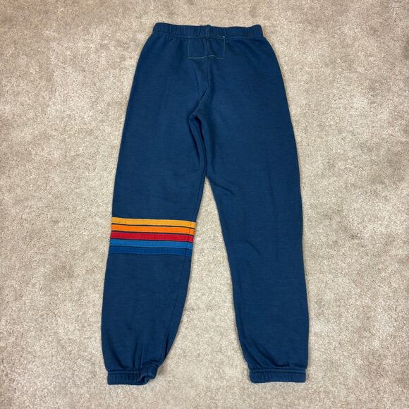 Aviator Nation Rainbow Stitch Sweatpants Joggers Kids Youth 12 Retro Kidcore - Picture 3 of 11